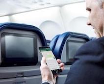 デルタ航空、機内からのテキストメッセージ送信を無料化